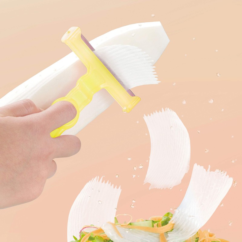 ののじ ピーラー 根菜フリルサラダ 削りーナ ミルキーイエロー FSP-01Y