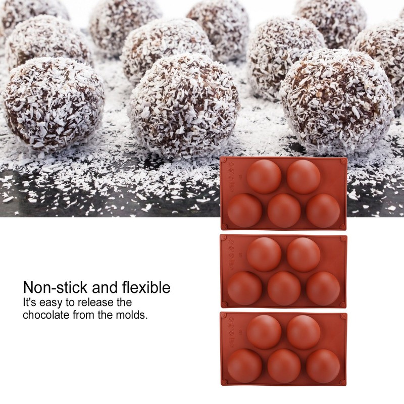 3PCS Semi Sphere Silicone Mold Baking Mold for DIY Making