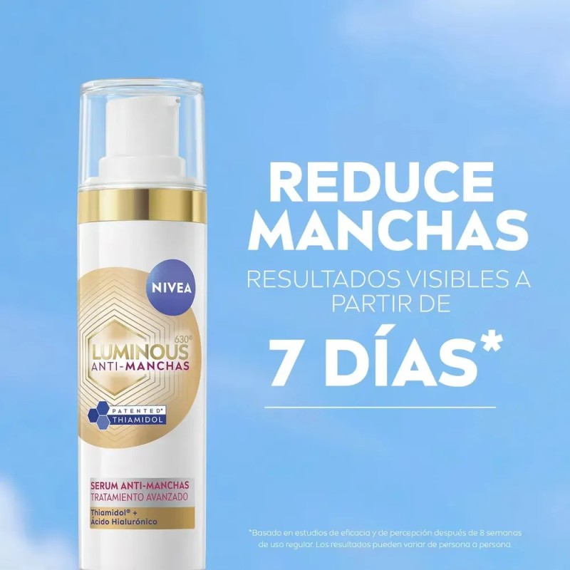 Nivea Luminous630 Sérum Facial Antimanchas con Ácido Hialurónico, 30ml, Apto