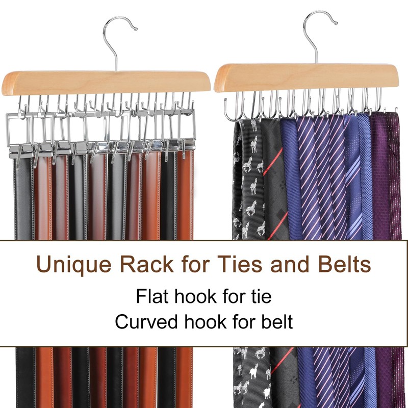 TOPIA HANGER 40 Hooks Belt Tie Hanger Space Saving for