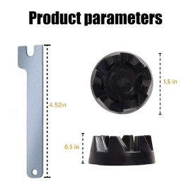 WeddHuis Coupling Replacement Part for KitchenAid Mixer KSB52, KSB5, 5KSB52 and 5KSB5 - Compatible with QWORK 9704230 - Includes Mounting Key