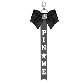 Bling Cheer Bow Keychain Accessories for Cheerleaders Girls Women Black Glitter Keychain for Backpack Bow Accessories for Cheer Bag Charm Bow Tie Keychain for Girls Women Cheer Team Gift Ideas