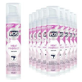 VO5 Heat Protection Hair Serum Made Smooth and Controls Frizz for Beautifully Smooth Hair and Illuminating Shine Up to 230C Heat Defence, Perfect for Coarse, Dry Hair, 50ml (Buy 10)