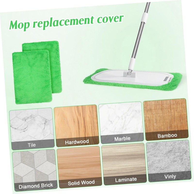 Gatuida 6pcs Microfiber Mop Pads Replacement Washable Flat Mop Cloths