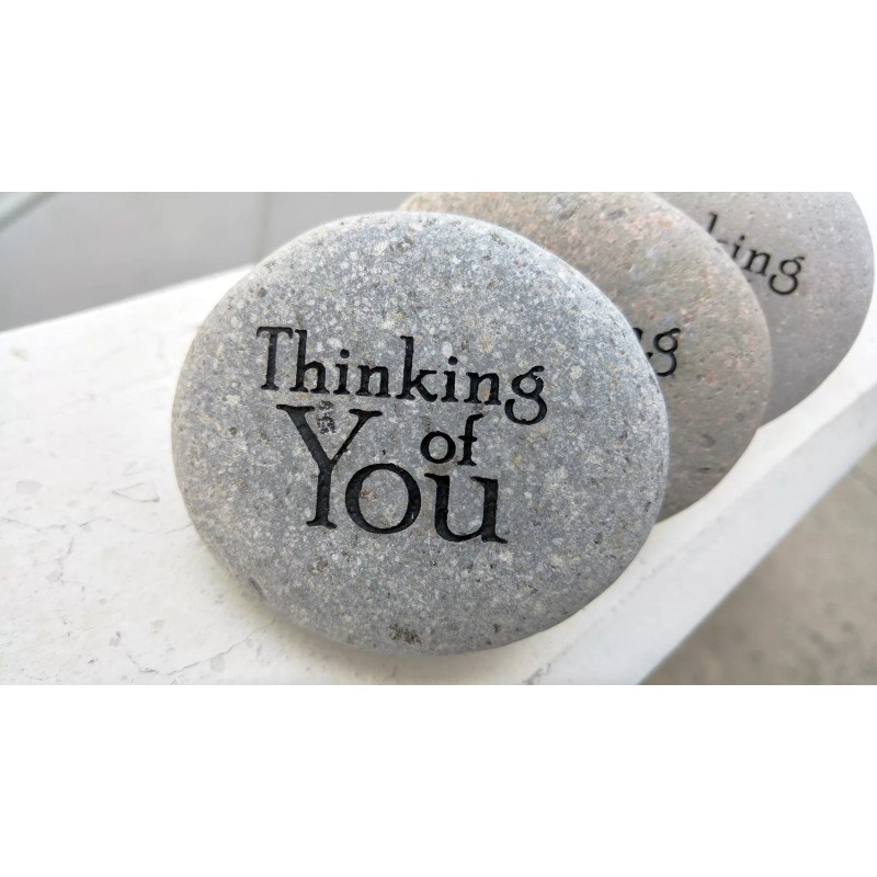 Garden Age Supply Thinking of You Engraved Natural Handmade Inspirational