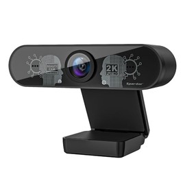 Spardar Webcam con Micrófono, Cámara Web 2K HD 1080P para Ordenador, Plug＆Play, Cámara USB para Ordenador Portátil, PC/Mac, Se Puede Usar para Estudio en Línea, Videollamadas, Grabación