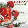 Bribay 4 Piece Christmas Shower Curtain Sets, Christmas Deer Pine