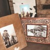 Picture Frames Glass - Color: Brown Hide