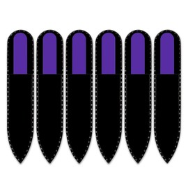 Mont Bleu Coloured Glass Nail File in Black Bag - Small and Handy - Real Tempered Glass - Handmade in the Czech Republic