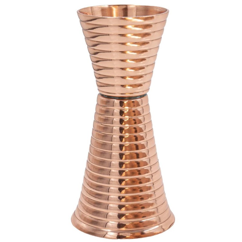 Fluted Copper Double Side Jigger