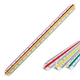 Belegao 1 PCS 30cm Scale Ruler Architect Plastic Triangular Ruler