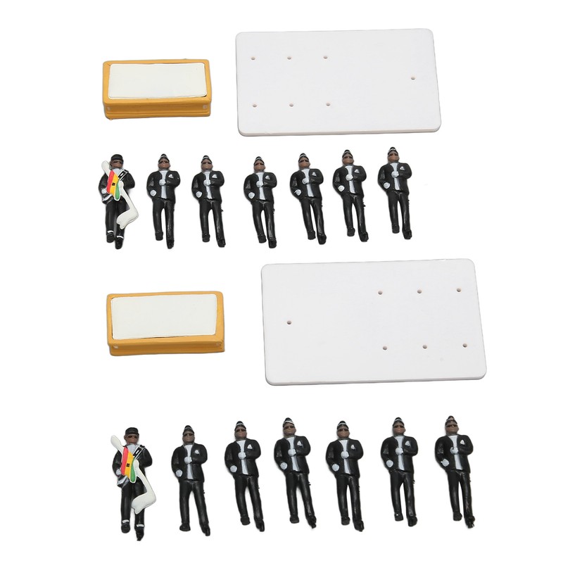 Coffin Dance Model Funeral Action Figures Coffin People Figurines Set