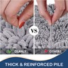 OLANLY Luxury Chenille Bath Mat, Extra Soft Thick Absorbent Shaggy