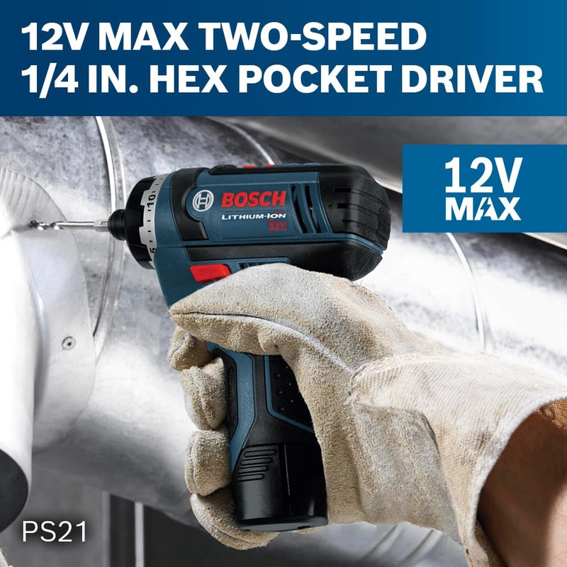 BOSCH PS21N 12V Max Two-Speed Pocket Driver (Bare Tool)