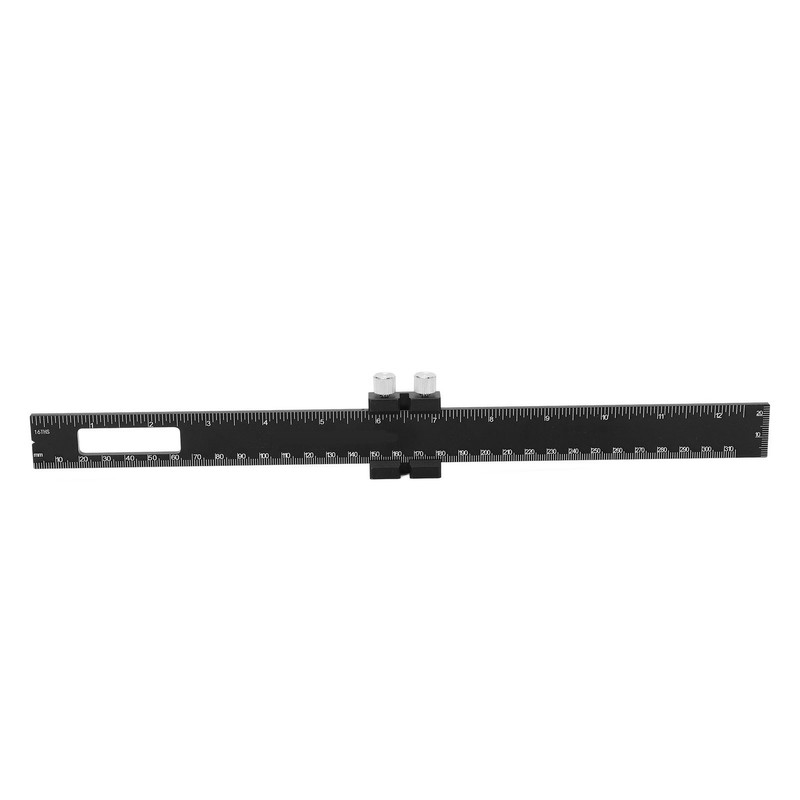 T Square Woodworking Ruler Aluminum Alloy Adjustable Slide Stop Scribing