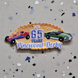 Cub Scout 2018 65 Years Pinewood Derby Patch BSA Boy Scouts Of America NEW