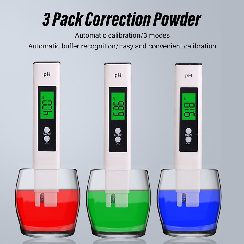 Water PH Tester Accurate Detection Automatic Calibration Temperature Replenishment LED