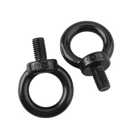 ORTAVA Pack of 2 Eye Bolts M8, Eye Bolt Made of Stainless Steel A2V2A, Black Oxide, Eye Bolt M8 for Hanging and Fixing