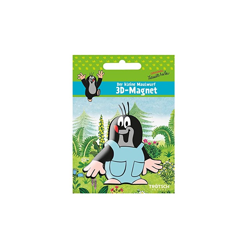 Trötsch Der kleine Maulwurf 3D Magnet mit blauer Hose: Magnet