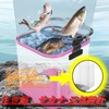 ASPALAND Transparent Water Pumping Bucket, Foldable, Rope Included, Side Pockets,