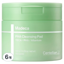 Centellian24 Madeca PHA Cleansing Pads, 60 sheets, 6 pcs / 센텔리안24 마데카 PHA 클렌징 패드, 60매입, 6개