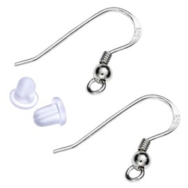 1 pair earrings 18mm 925 sterling silber stamped and nickelfree for jewellery making