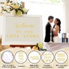 MotiMind 4 Pcs Wedding Mirror Welcome Sign Decal Seating Chart