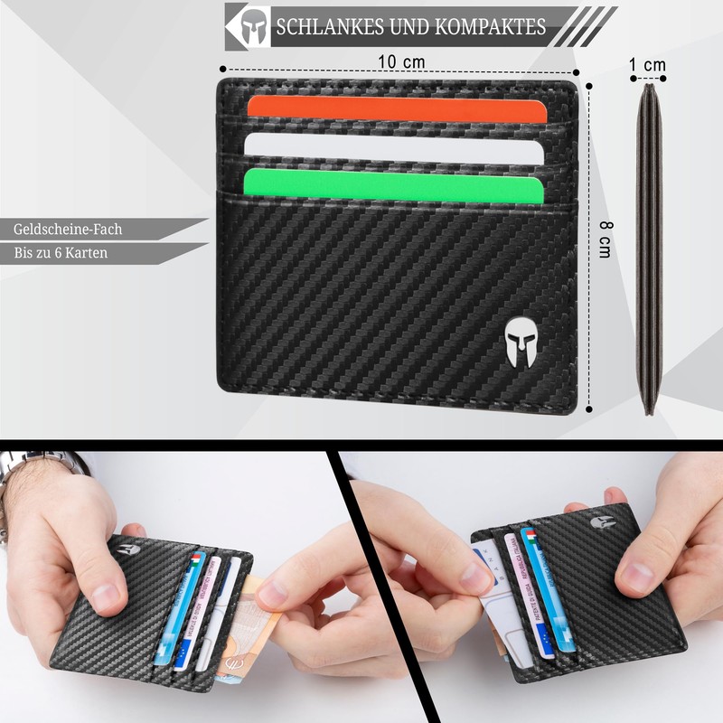 SPARTANO ARES Men's Credit Card Holder with RFID Protection, Elegant