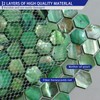 MOP Green Hexagon Mother of Pearl Backsplash Tile 1 Sheets
