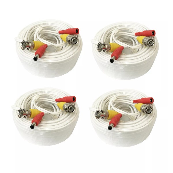 WX Premium Quality 4x 100Ft Video Power 1080P BNC RCA