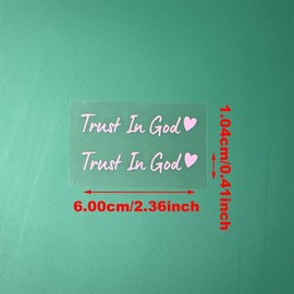 Letter & Heart Pattern Car Rearview Mirror Sticker, 2 Counts Self-adhesive Car Mirror Decal, Car Exterior Decoration Accessories, Car Accessories