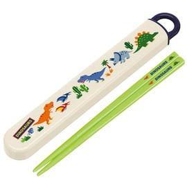 Skater ABS2AM-A Dinosaurus Children's Chopsticks and Case Set, Made in Japan