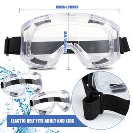 Xuhal 24 Pieces Kids Safety Goggles, Adult Science Goggles Boys Girl Protective Lab Goggle for Home Classroom Work (White)