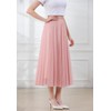 Tulle Skirts for Women, Elastic High Waist A Line Basic