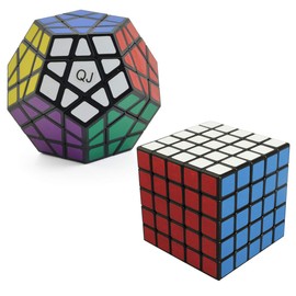 Fermore Megaminx Cube 3D Puzzle, 5x5x5, 12 Sided Cube, Set of 2