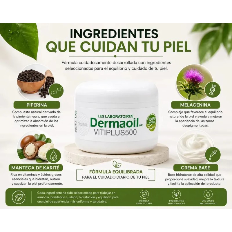 Crema De Melagenina Y Piperina Para Vitíligo 70gr