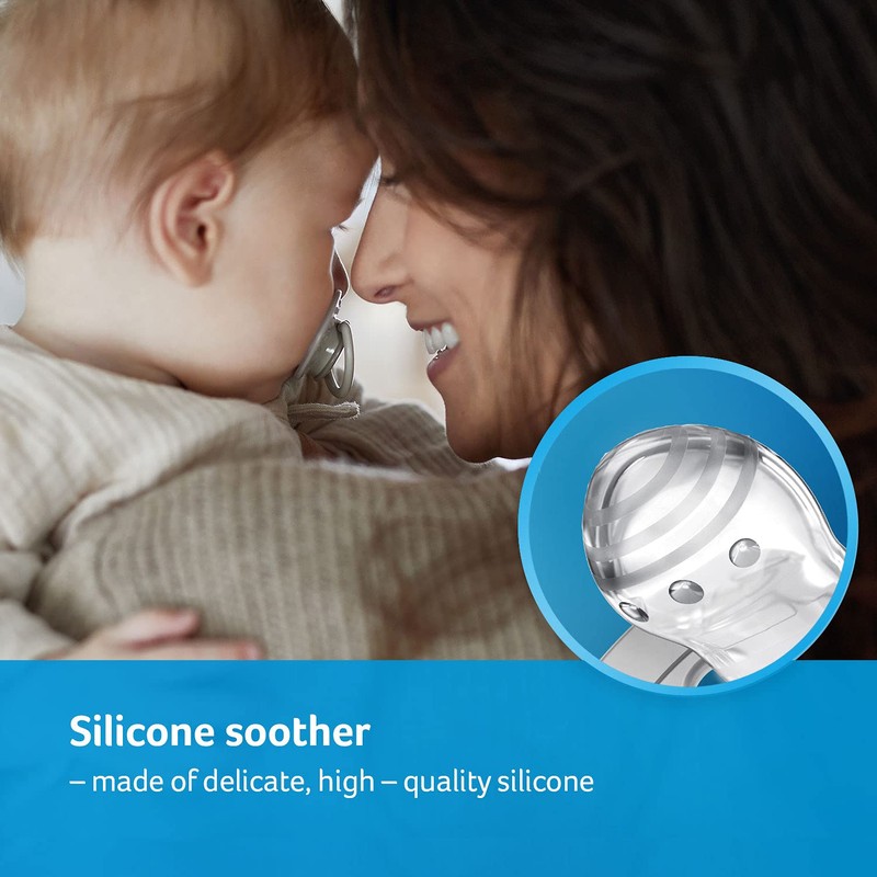 LOVI Schnuller 0-2 Monate, Silikon, BPA-frei, Buddy Bear Kollektion, 2