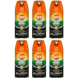 RaidOFF Off! Deep Woods Bug Spray & Mosquito Repellent, with Picaridin, Long Lasting Protection- Won't Damage Clothing and Gear 5 oz. (Pack of 6)