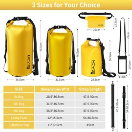 KYG Dry Bag, yellow, Sporty and casual style, suitable for outdoor activities, bright colours