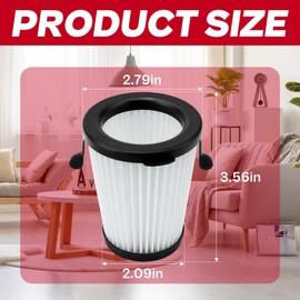 49-90-1950 HEPA Filter Replacement for Milwaukee M12 0850-20 Compact Dry Vacuum Filter 2 Pcs LUXRILIX