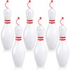 6 Sets Bowling Pin Water Bottles with Straws and Lids,
