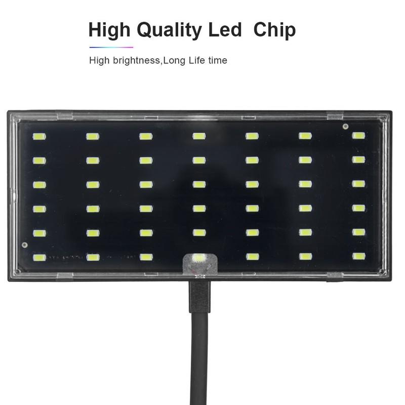 LED Aquarium Light clamp-on Fish Tanks Light with Rotating Head