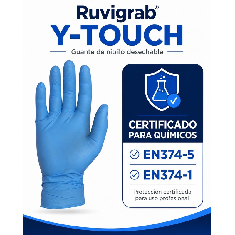 Ruvigrab - 100 x Blue Nitrile Disposable High Strength Work