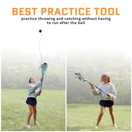 ACELETIQS Lacrosse Ball Lacrosse Rebounder, Pair with All Lacrosse Sticks, Lacross Ball Perfect Lacrosse Trainer and Gift for All Ages, La Crosse Ball