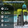FLUENTPOWER 3/4HP 30000GPH Submersible Sump Pump with Vertical Float Switch