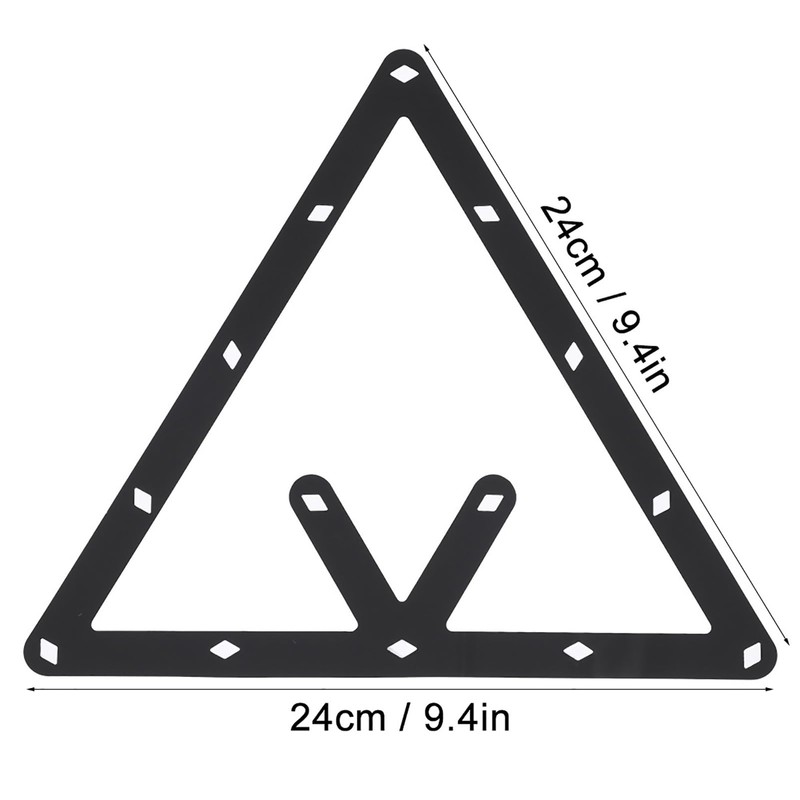 Yctze 6PcsSet Billiard Rack Set, Black Triangle Ball Holder for