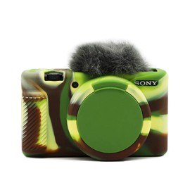 Rieibi ZV-1 - Funda protectora de silicona suave para cámara digital Sony ZV-1 ZV1, funda ligera para cámara ZV1, camuflaje
