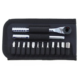 Prestacycle Juego de funda tipo cartera con trinquete de 3 vías y mango en T