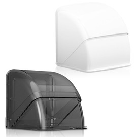 Pack of 2 Sockets Outdoor Rain Cover Waterproof 9.5 x 9.8 x 8.2 cm Socket Rain Cover Switch Covers Plug Box Socket Protection (White, Grey)