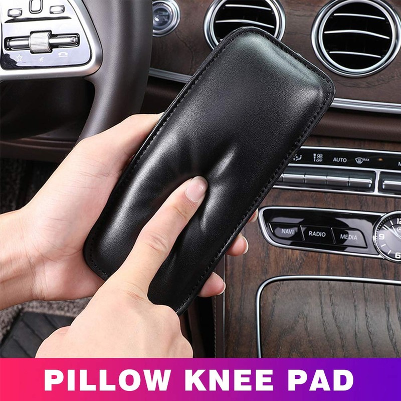 DENPETEC Leather Auto Center Console Knee Cushion Soft Pad,Automotive Soft
